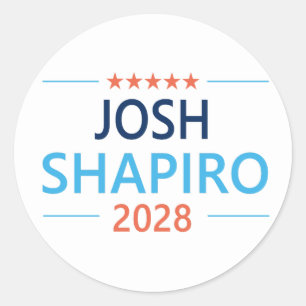 Pegatina Redonda Josh Shapiro 2028