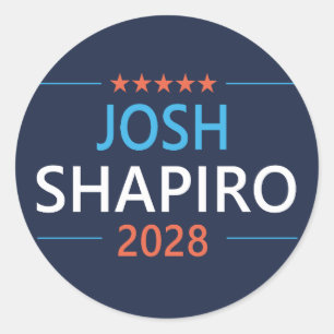 Pegatina Redonda Josh Shapiro 2028