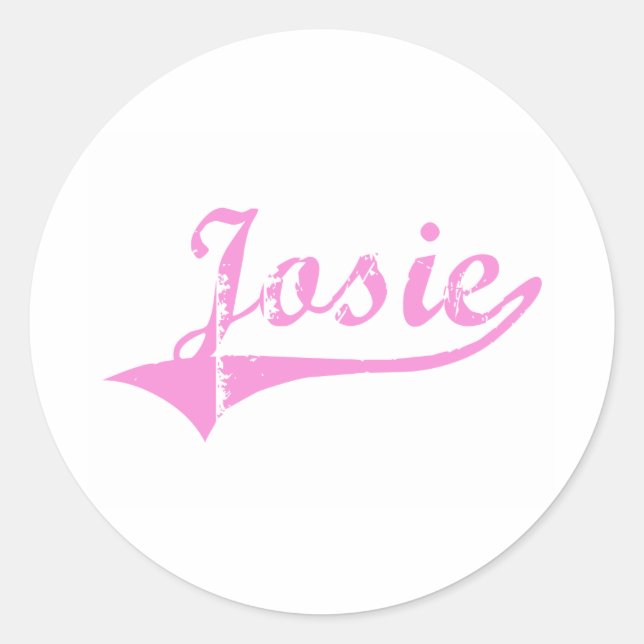 Pegatina Redonda Josie Classic Style Name (Anverso)