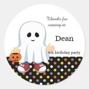 Pegatina Redonda Jovencito fantasma