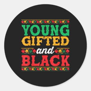 Pegatina Redonda Jóvenes Gifted Y Black J.