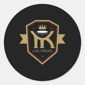 Pegatina Redonda Jóvenes Tigres Kava Club Las Vegas