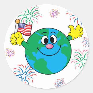 Pegatina Redonda Joy Fireworks Sticker