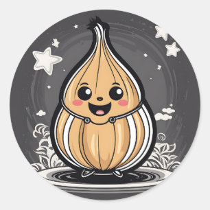 Pegatina Redonda Joy Onion Adventure