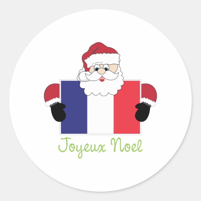 Pegatina Redonda Joyeux Noel (Anverso)