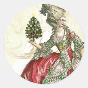 Pegatina Redonda Joyeux Noel
