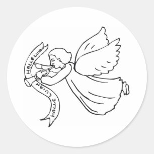 Pegatina Redonda Joyful Angel