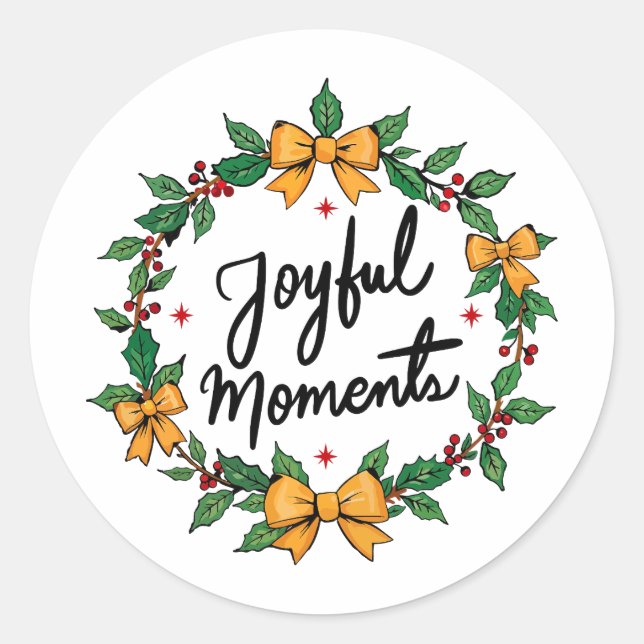 Pegatina Redonda Joyful moments (Anverso)