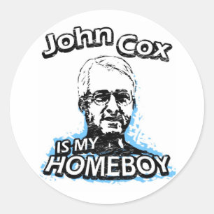 Pegatina Redonda Juan $cox es mi homeboy