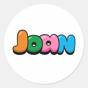 Pegatina Redonda Juana