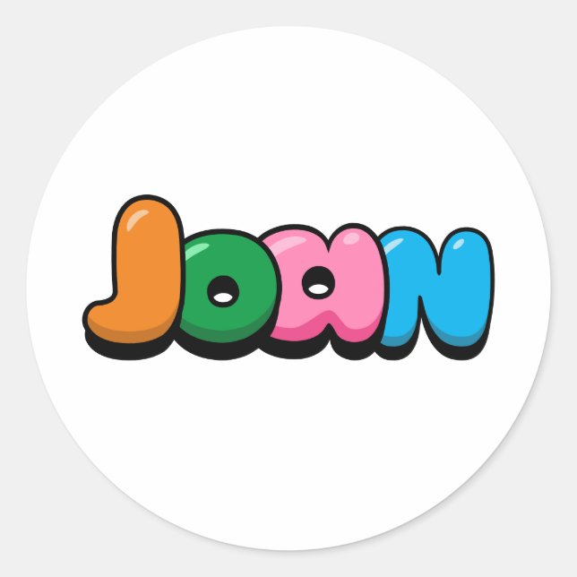 Pegatina Redonda Juana (Anverso)