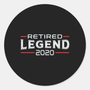 Pegatina Redonda Jubilación 2020 Abuelo retirado retira regalo grac