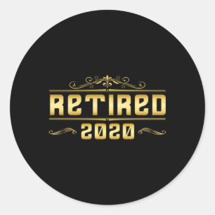 Pegatina Redonda Jubilación 2020 Jubilación Jubilación Jubilación A