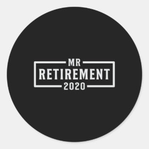 Pegatina Redonda Jubilación 2020 Jubilación Retirada Abuelo Gracios