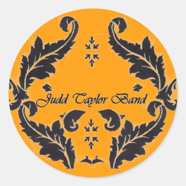 PEGATINA REDONDA JUDD TAYLOR LEAF LOGO (Anverso)