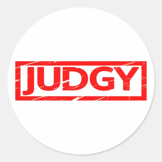 Pegatina Redonda Judgy Stamp (Anverso)