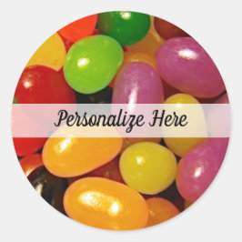 Pegatina Redonda Judías de verano y fiestas de Pascua