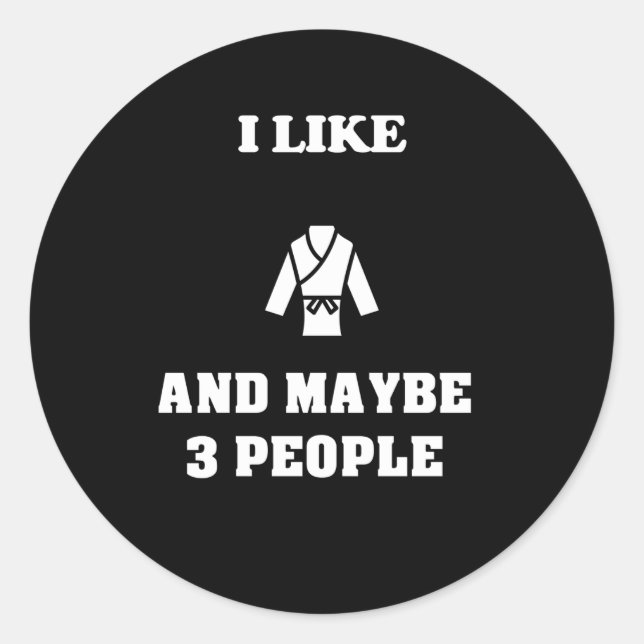 Pegatina Redonda Judo (Anverso)