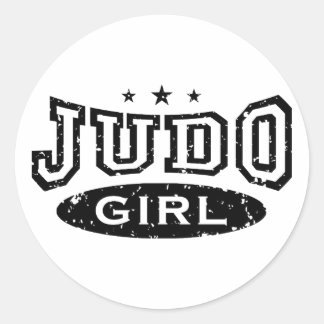 Pegatina Redonda Judo Chica