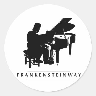 Pegatina Redonda ¡Juega a la Frankensteinway!
