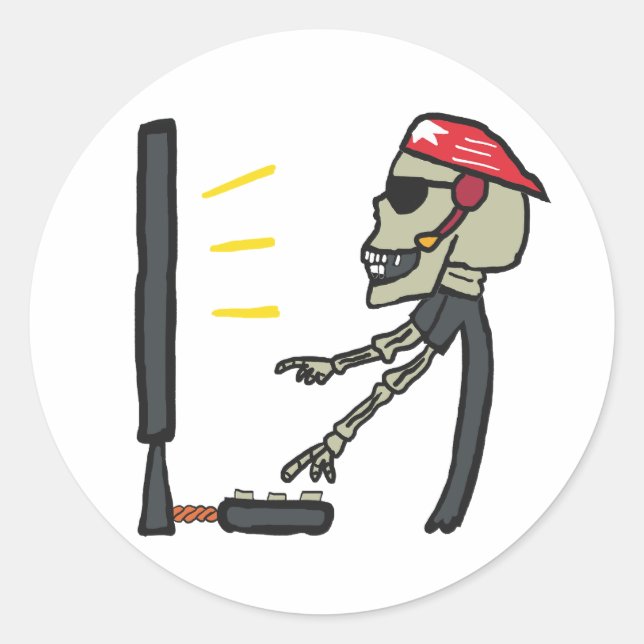 Pegatina Redonda Juego (Anverso)