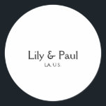 Pegatina Redonda Juego activado agregar nombre de la pareja lugar d<br><div class="desc">diseño</div>