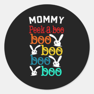Pegatina Redonda Juego Bunny Peekaboo Para Niños Adultos De Novedad
