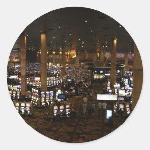 Pegatina Redonda Juego Casino Gambling Las Vegas Casino America