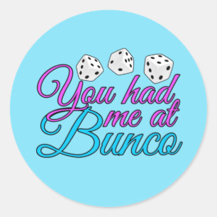 Pegatina Redonda Juego Cute Bunco