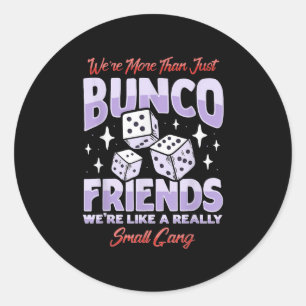 Pegatina Redonda Juego Cute Bunco Night Squad Appartal Bunco