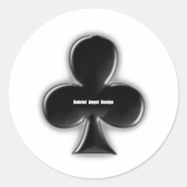 Pegatina Redonda Juego de Clubs (Anverso)