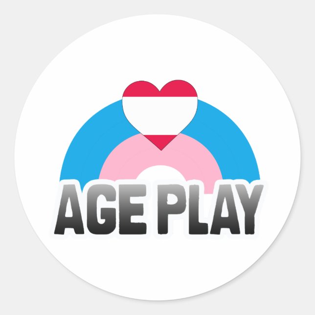 PEGATINA REDONDA JUEGO DE EDAD ARCOÍRIS (Anverso)
