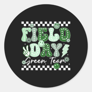 Pegatina Redonda Juego de equipo de tropa de tropa de tropa verde d