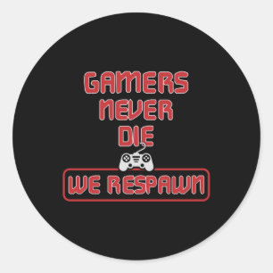 Pegatina Redonda Juego de juegos Gamer consola de videojuegos Idea 