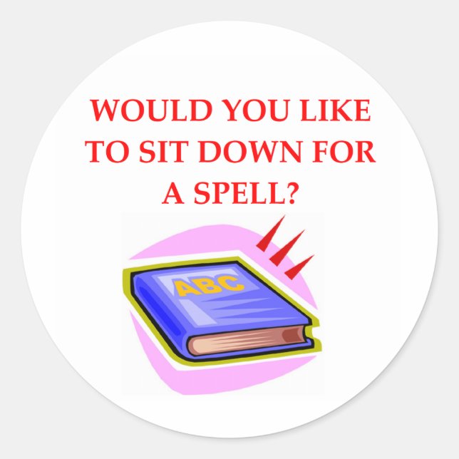 Pegatina Redonda juego de palabras (Anverso)