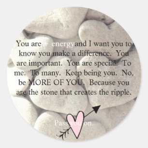 Pegatina Redonda Juego de Pegatinas Pass You On de 20, 1.5"