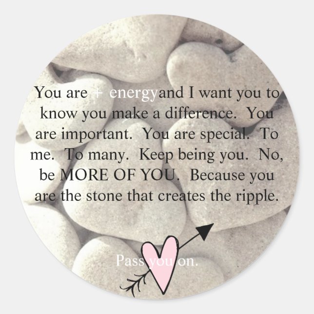 Pegatina Redonda Juego de Pegatinas Pass You On de 20, 1.5" (Anverso)