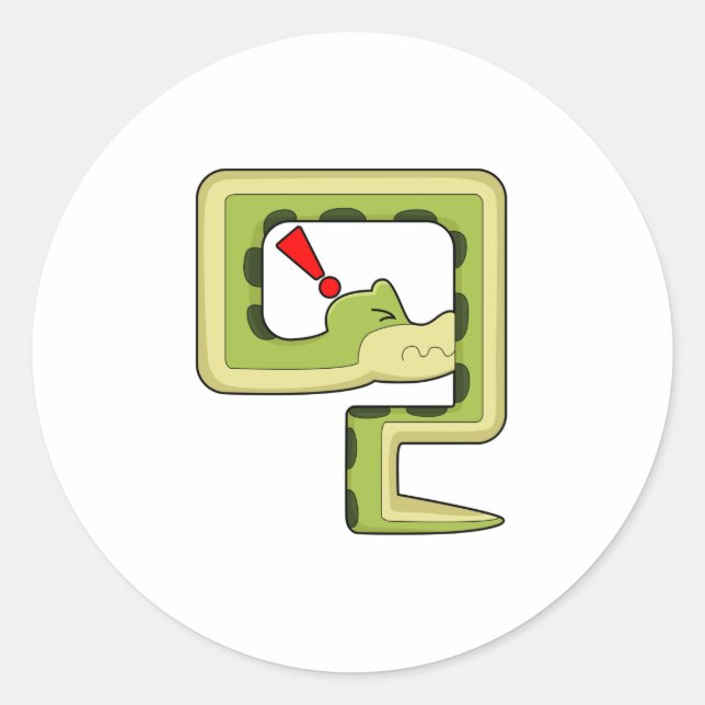 Pegatina Redonda Juego de serpientes (Anverso)