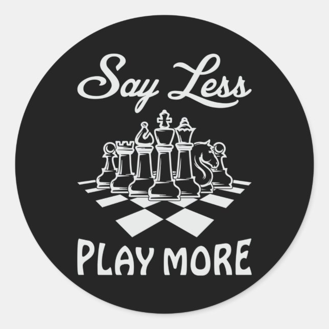 Pegatina Redonda Juego de tablero de ajedrez del jugador de ajedrez (Anverso)