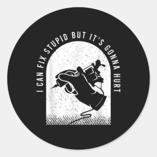 Pegatina Redonda Juego De Tatuaje Divertido Para Un Artista De Tatu