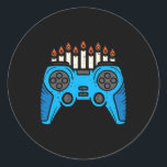 Pegatina Redonda Juego de video Gamer Hanukkah Chanukah Muchacha jo<br><div class="desc">Jugador de videojuegos Hanukkah Chanukah Hombres Jóvenes Niños 1</div>