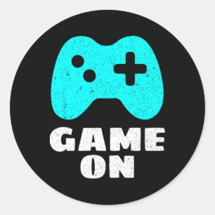Pegatina Redonda Juego De Videojuegos Con Regalo De Camisas Para Ni