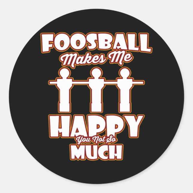 Pegatina Redonda Juego en la Mesa de Fútbol Los hombres de verdad n (Anverso)