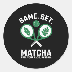 Pegatina Redonda Juego, Juego, Diseño Matcha - Motiva Entusiast Pad