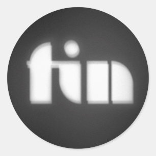 Pegatina Redonda juego sobre FIN