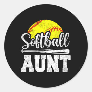 Pegatina Redonda Juego Softll Tía Softll Día Día Día de la Madre Dí
