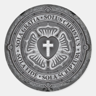 Pegatina Redonda "JUEGOS CRISTIANOS" Luther Rosa Cristiano Jesús Se