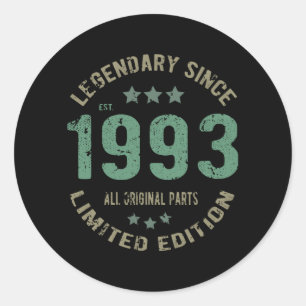 Pegatina Redonda Juerga de cumpleaños 1993 desde hace 28 años
