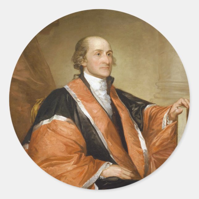 Pegatina Redonda Juez del Tribunal Supremo de los Estados Unidos Jo (Anverso)