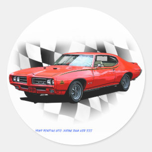 Pegatina Redonda Juez Pontiac GTO de 1969